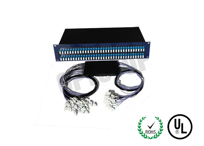2U LC UPC Single Mode Fiber Coupler Intergrated Box , 1x2 Single Mode Couplers
