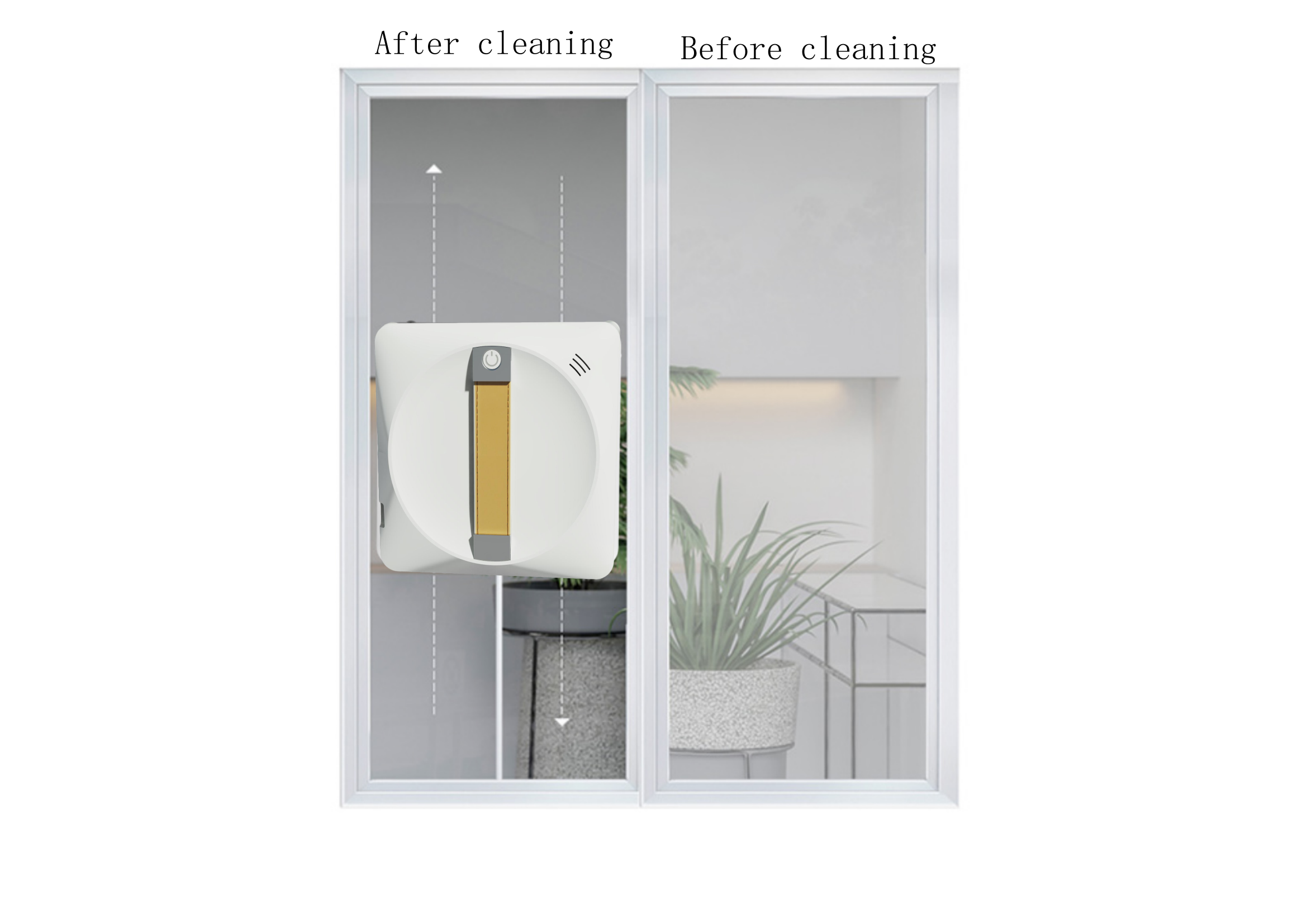 Smart Window Robot Auto Spray 60Hz Remote Control Window Washer
