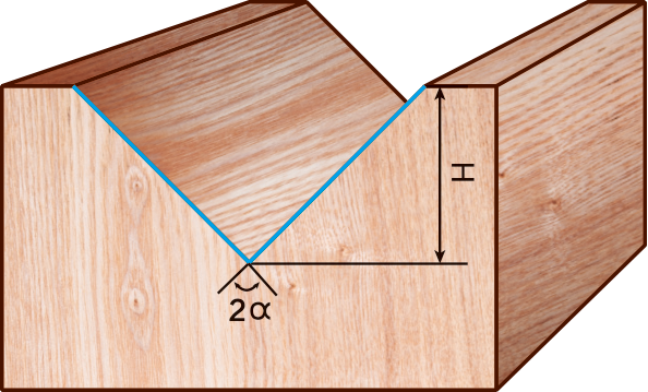Antirust Practical V Slot Milling Cutter , V Type Woodworking Router Bit