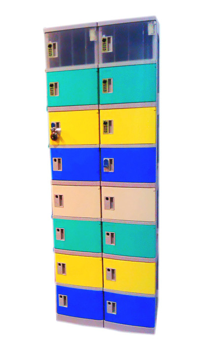 Blue Mobile Charging Cart Plastic Computer Storage Cart H290 X W26 X D210