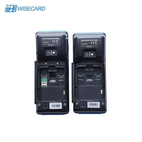 2480MHz Wisecard Handheld Point Of Sale Terminal 2GB LPDDR3 With Printer