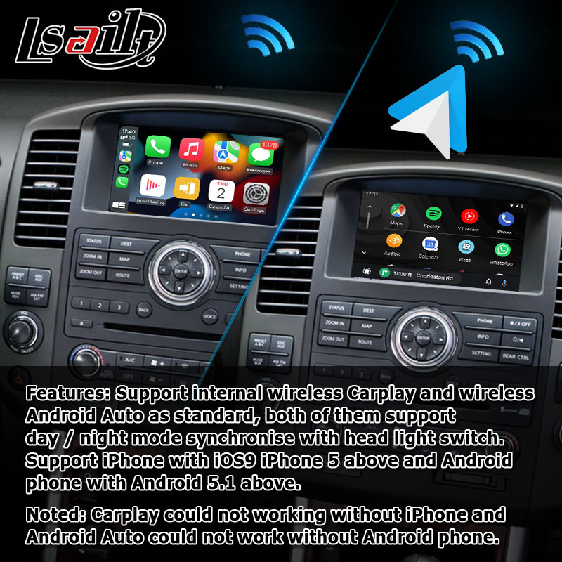Wireless Carplay Android Auto Interface For Nissan Pathfinder R51 Navara D40 IT08 08IT By Lsailt