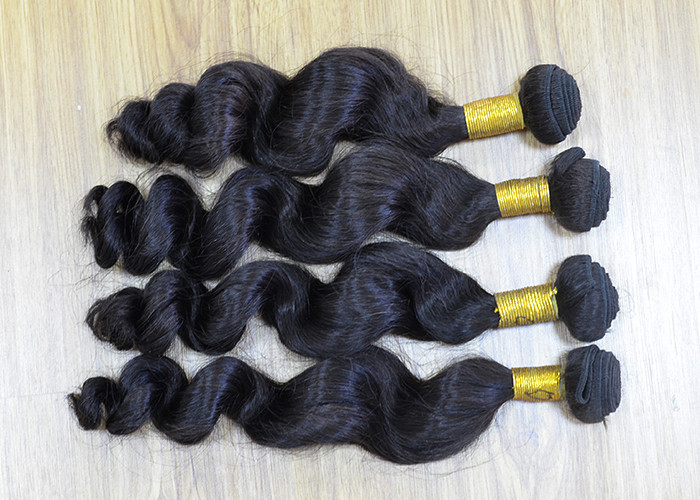 Hair Deep Wave Peruvian Hair Bundles Non Remy 10 - 32 Inch Natural Black