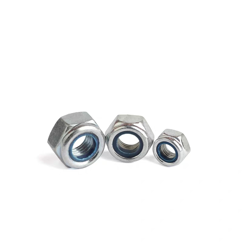Direct Zinc Yellow-Chromate Plated DIN982 Hexagon Back Nuts with Nylon Self Lock Nuts