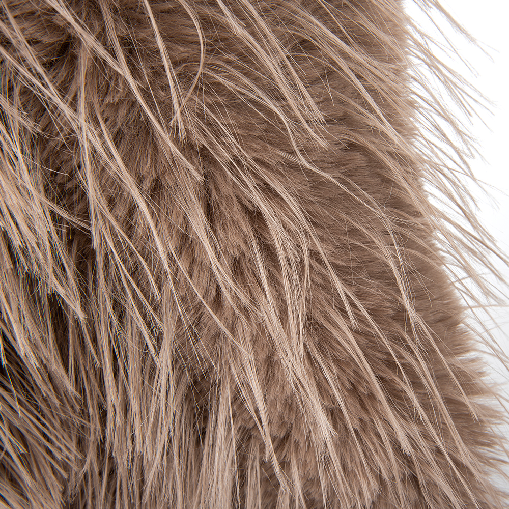 Polyester Back Material High Density 1100g/m Faux Fur Fabric for Garments