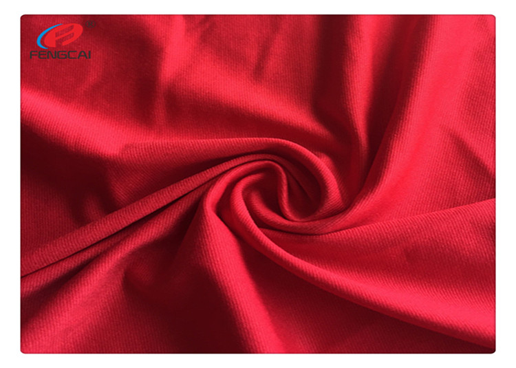 Red 87% Polyester 13% Spandex Lycra Swimwear Fabric Four Way Stretch