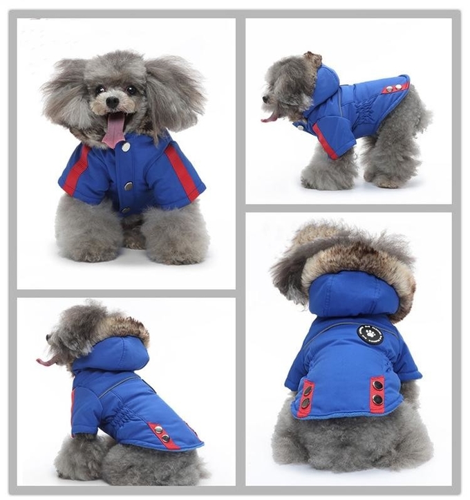 Winter Pet Jacket Dog Clothes Traction Zipper Pattern Stay Warm