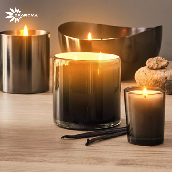 Upscale Home Aroma Scented Candle Fragrance Aromatherapy Round