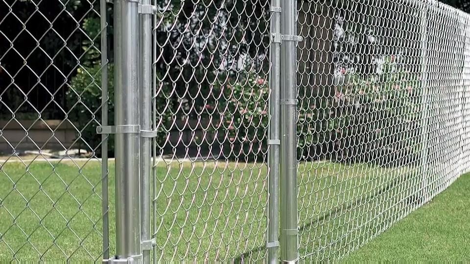 Barbed/barbed selvedge Galvanized Chain Link Panels Fence,0.9mx20mx50*50mmx2.8mm