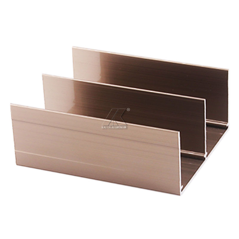 Sliding Door Wardrobe Aluminium Profile 6063 T5 Anodized Blown