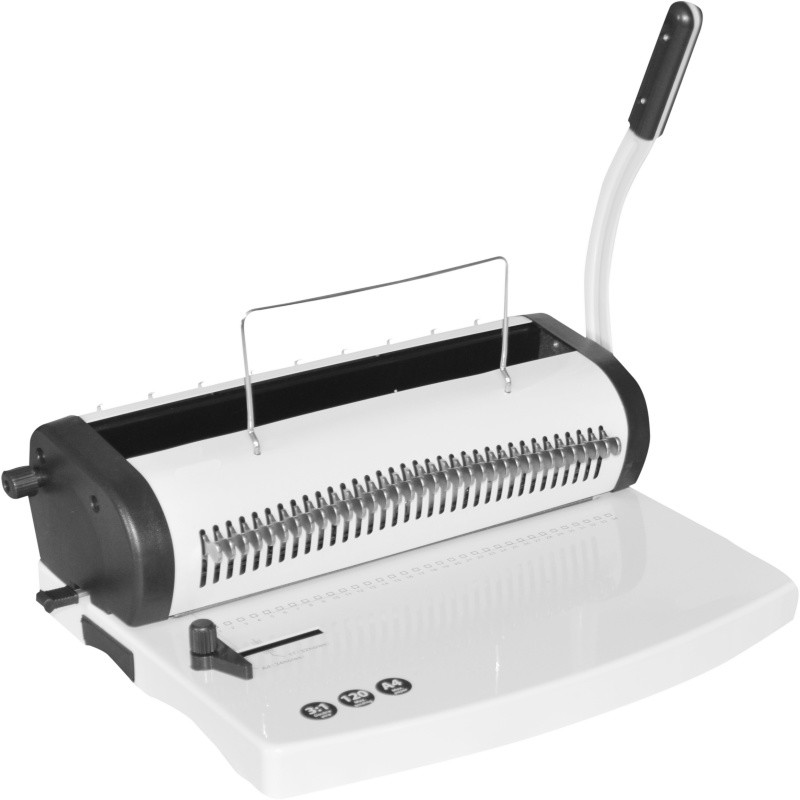 A5 Paper Wire Spiral Binding Machine , 120 Sheets Small Spiral Binding Machine