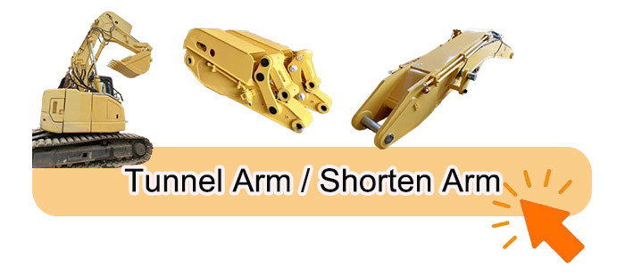 Excavator Telescopic Arm With Hydraulic Long Reach Grapple Better Welding