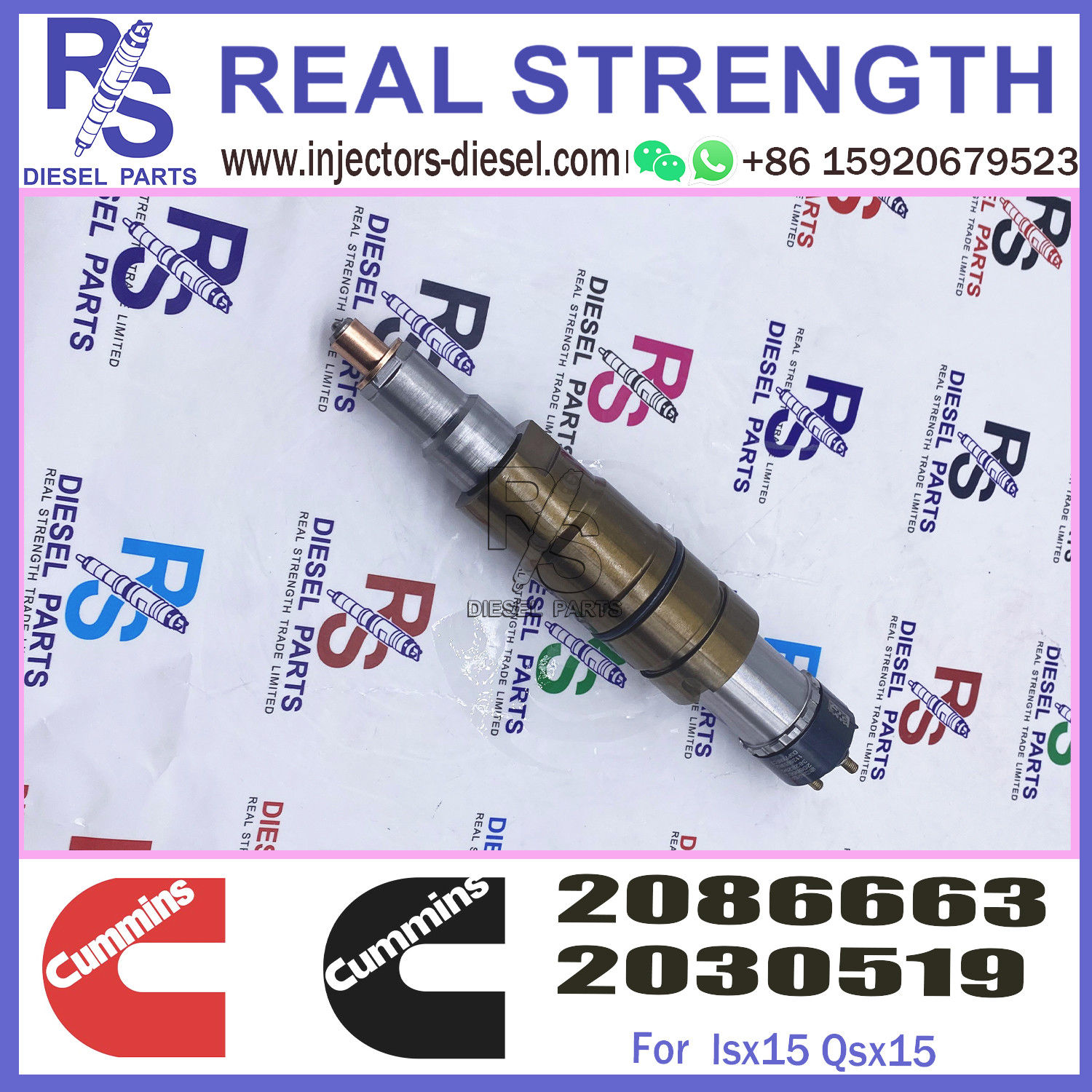 Original diesel CUMMINS CAT BOSCH injector, manufactured in the United States. It's a distributor of CUMMINS