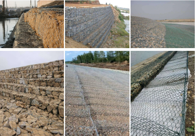 2.7mm Galfan Woven Hexagonal Gabion Mesh Basket 8x10cm Aperture