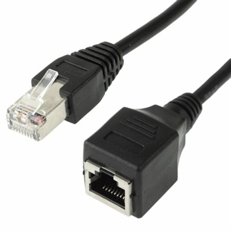 1M 2M 5M panel mount shielded RJ45 male to female extension Network Cable