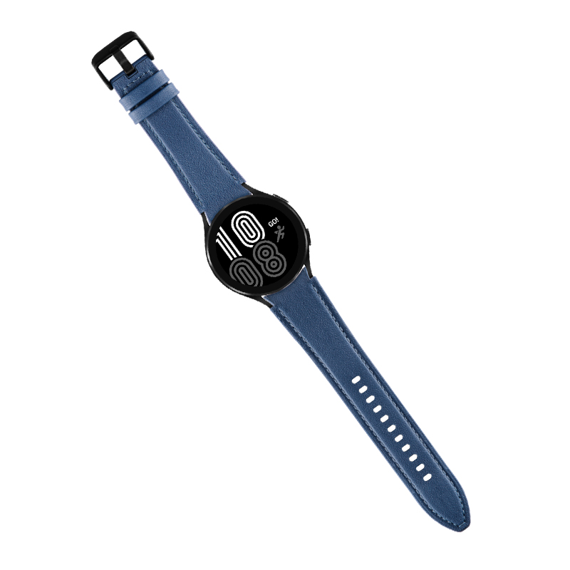 20mm Silicone Leather Watch Band Retro Replacement for Samsung Watch Series Band Width
