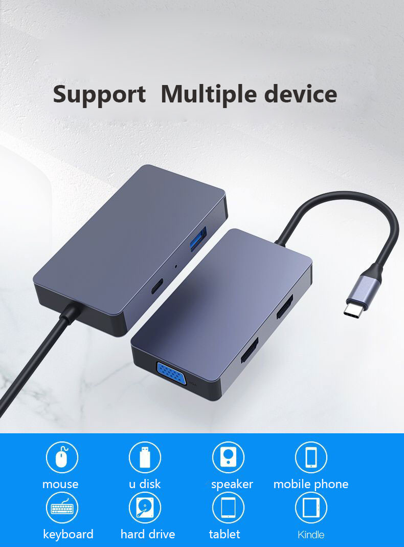 5Gbps USB C 5 In 1 Adapter