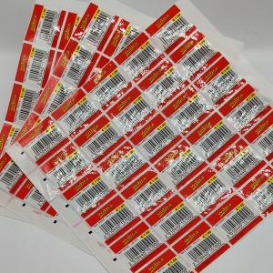 China Rectangular Barcode Retail Store Labels BOPP Film CMYK Colors Grocery Store Price Label on sale