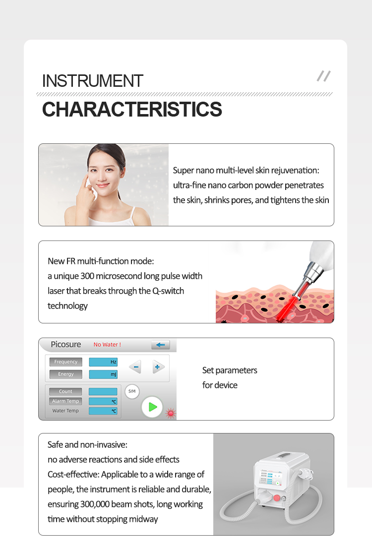 1320nm 755nm Beauty Therapy Machine Pico Laser Skin Rejuvenation Machine