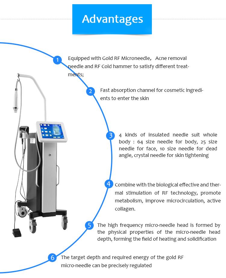 Acne Treatment Fractional RF Machine , Skin Rejuvenation RF Microneedling Machine