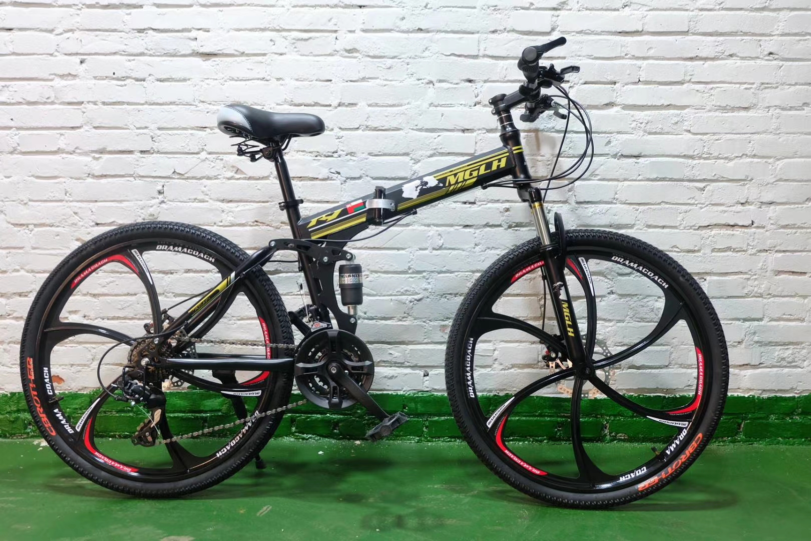 20 Inch Fold Up Bicycles For Adults Steel Frame Inner Painting Length 1.33m