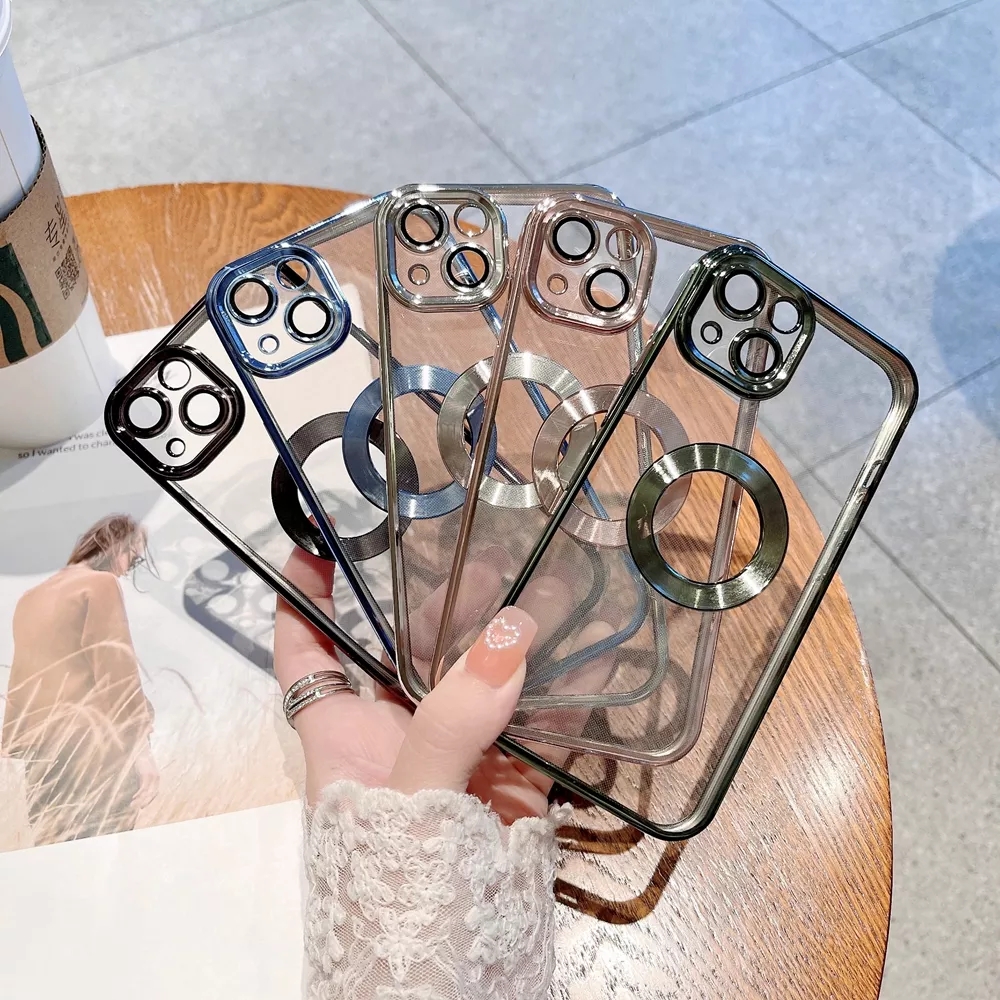 Clear Visible Slim Silicone Shockproof Phone Case With Camera Protector Logo Hole For Iphone 13 Back Cover Iphone 14 Pro Max