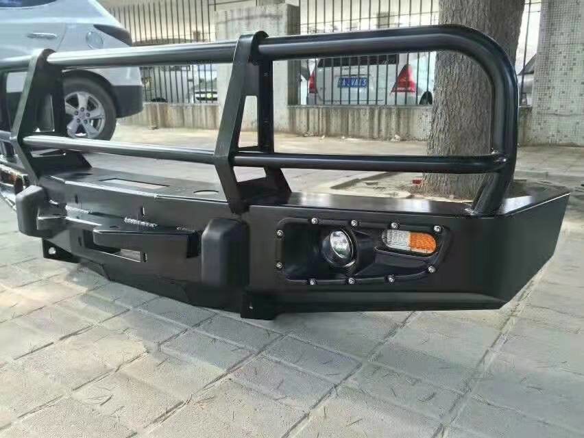 Steel Truck 4x4 Car Bumper Guard With Light For Land Cruiser Fj80