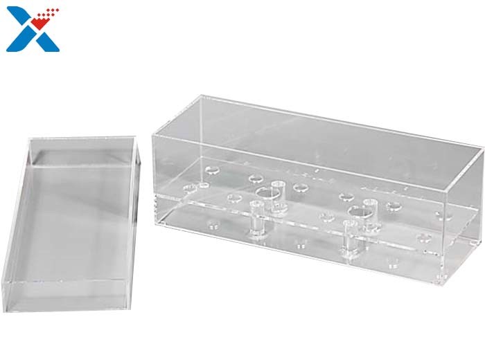 Rectangle Acrylic Flower Box 12 24 36 Holes Rose Flower Box With Lid Durable