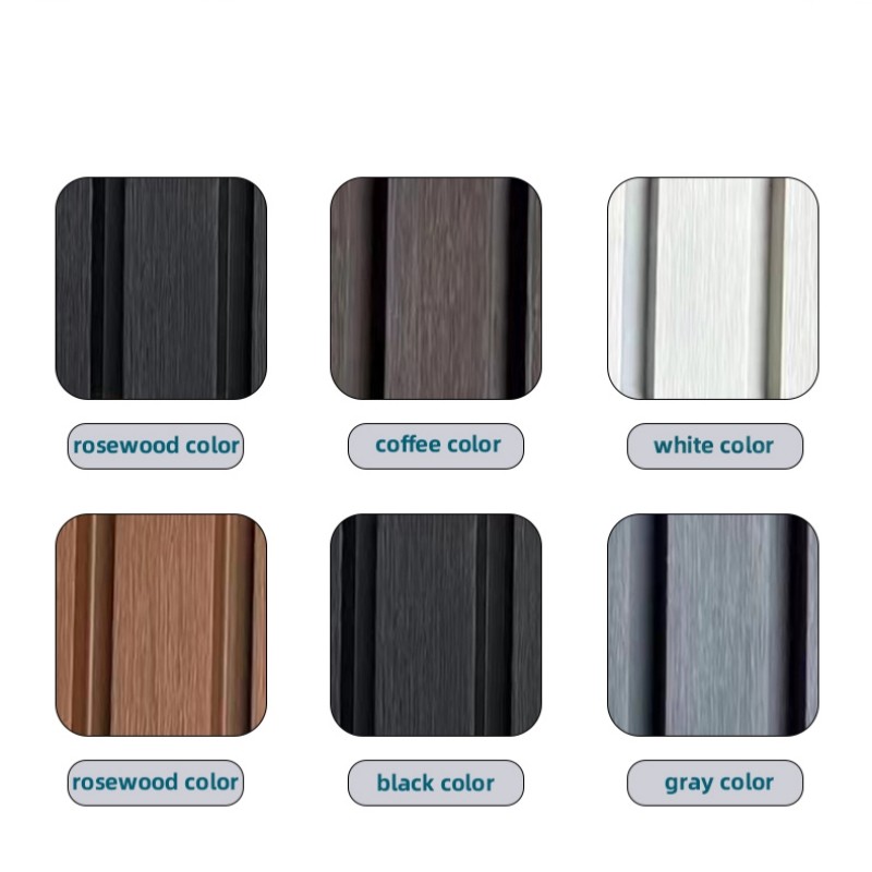 Hight Quality Hollow Fence Fluted Co-extrusion Decorative Wood Plastic Composite Wpc Outdoor Wall Panel Cladding