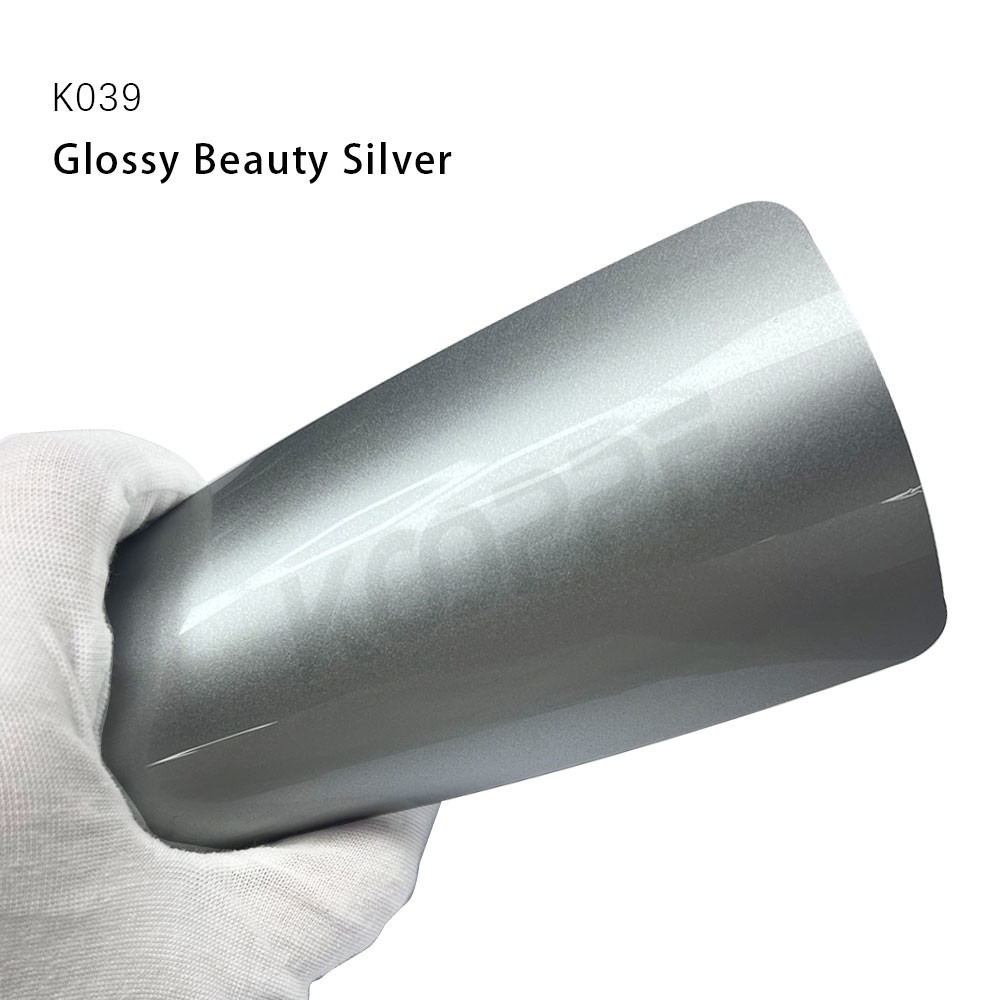Glossy Beauty Silver Coloured Ppf Wrap Film TPU Car Body Sticker