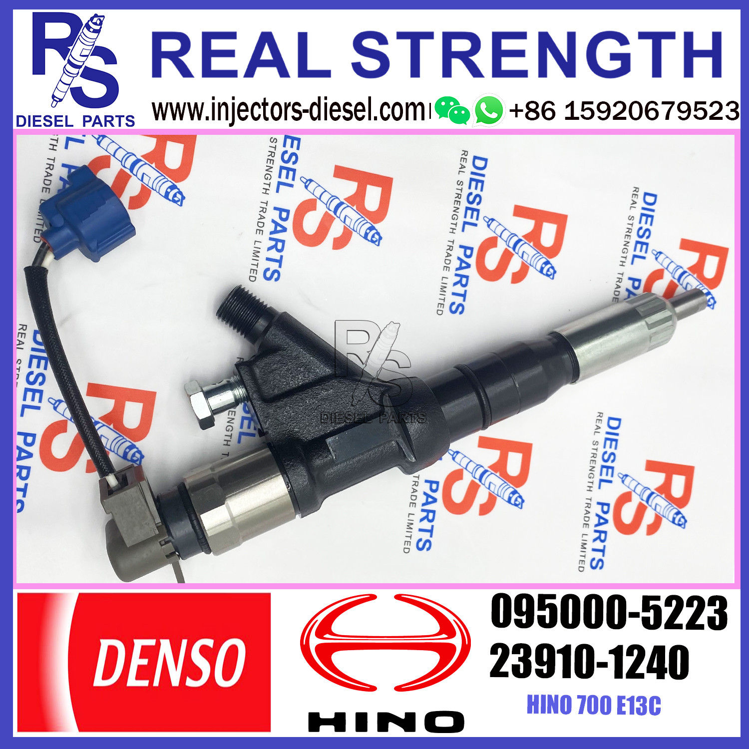 Common Rail Injector 095000-5223 23910-1240 095000-5224 23670-E0340 For HINO/TOYOTA HINO truck E13C/FIAT