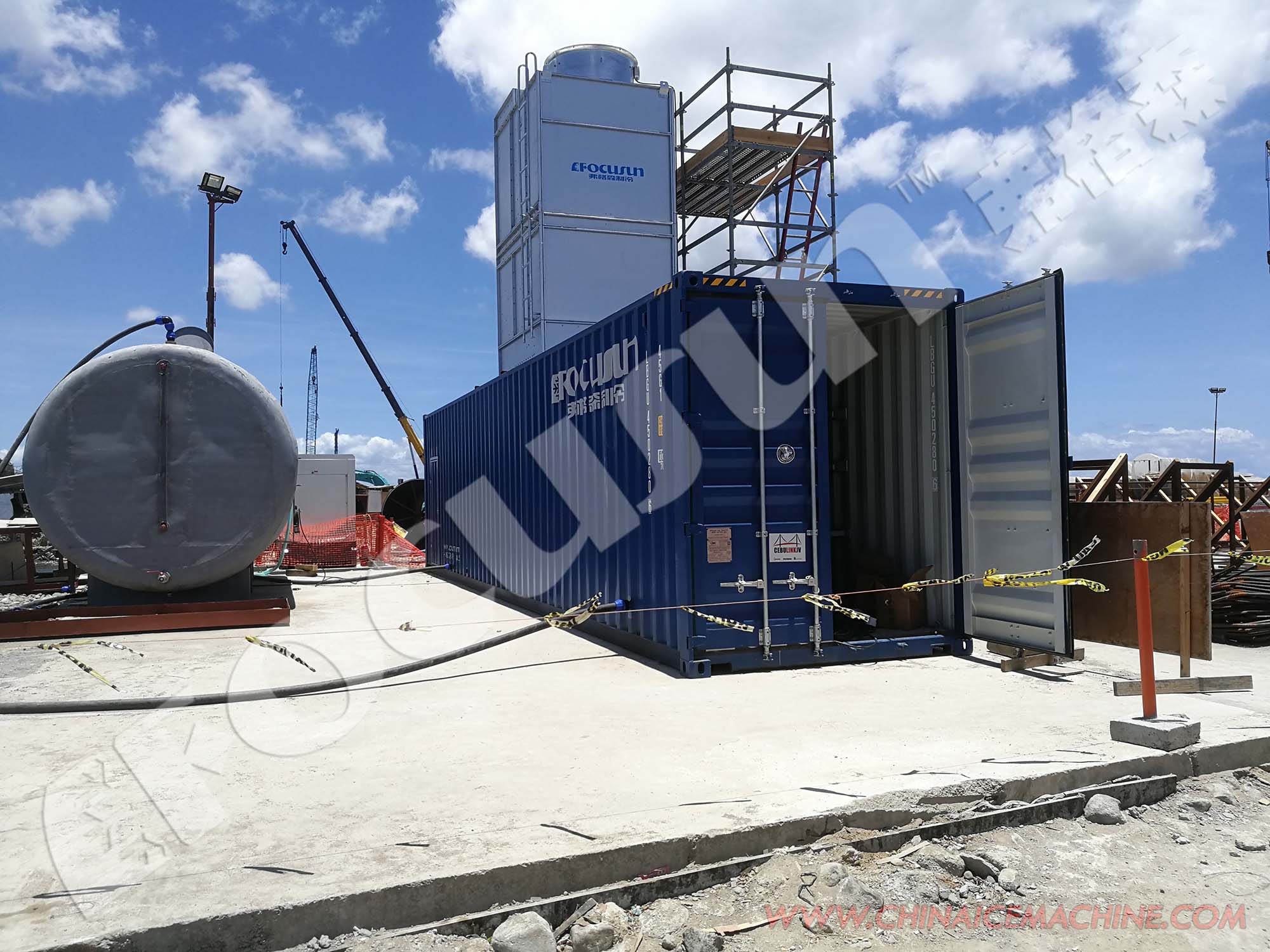 Heavy Duty Water Chiller for Industrial Concrete Cooling System 1000 KG Capacity