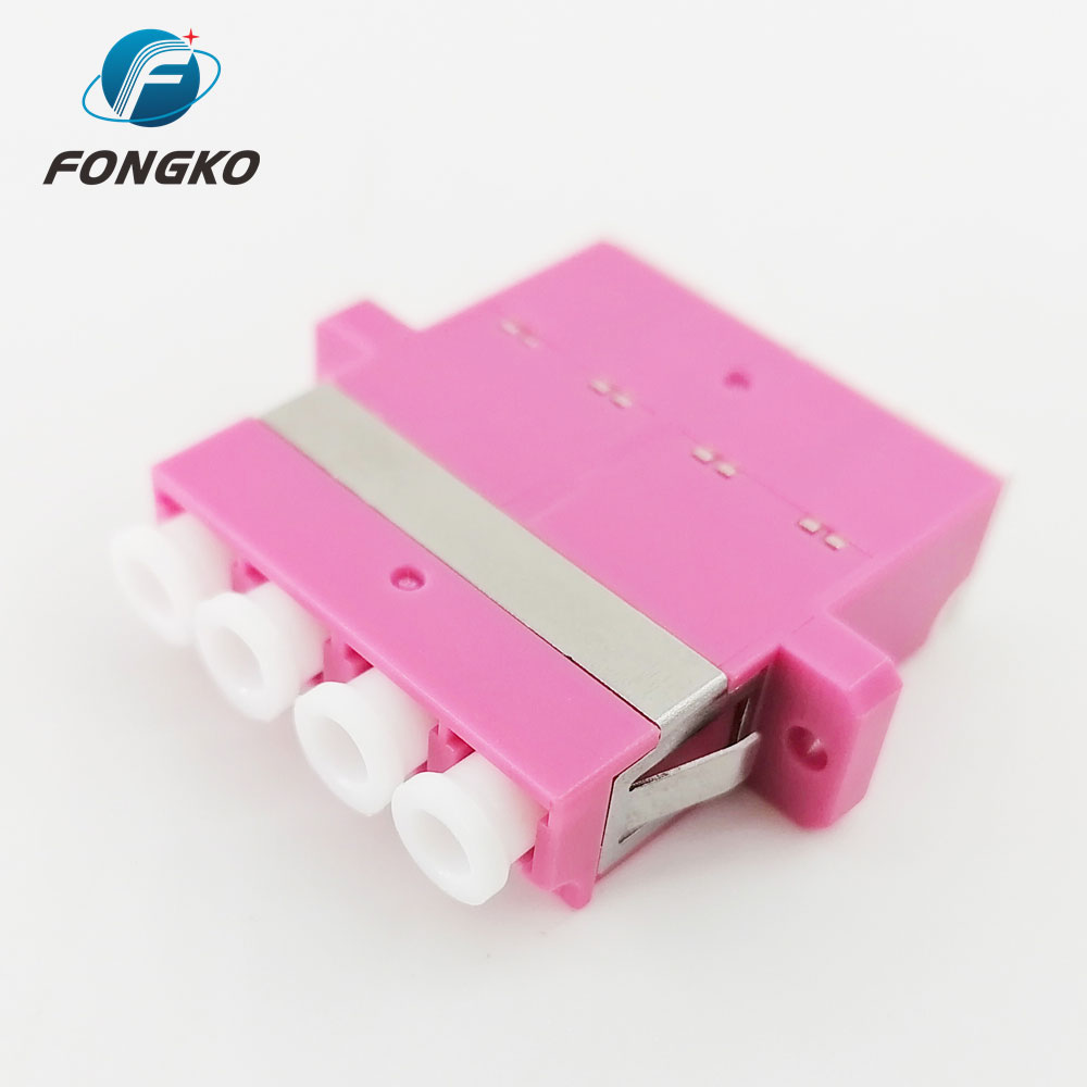 Rose Quad Lc To Lc Coupler Multimode OM4 Cable To Fiber Optic Adapter