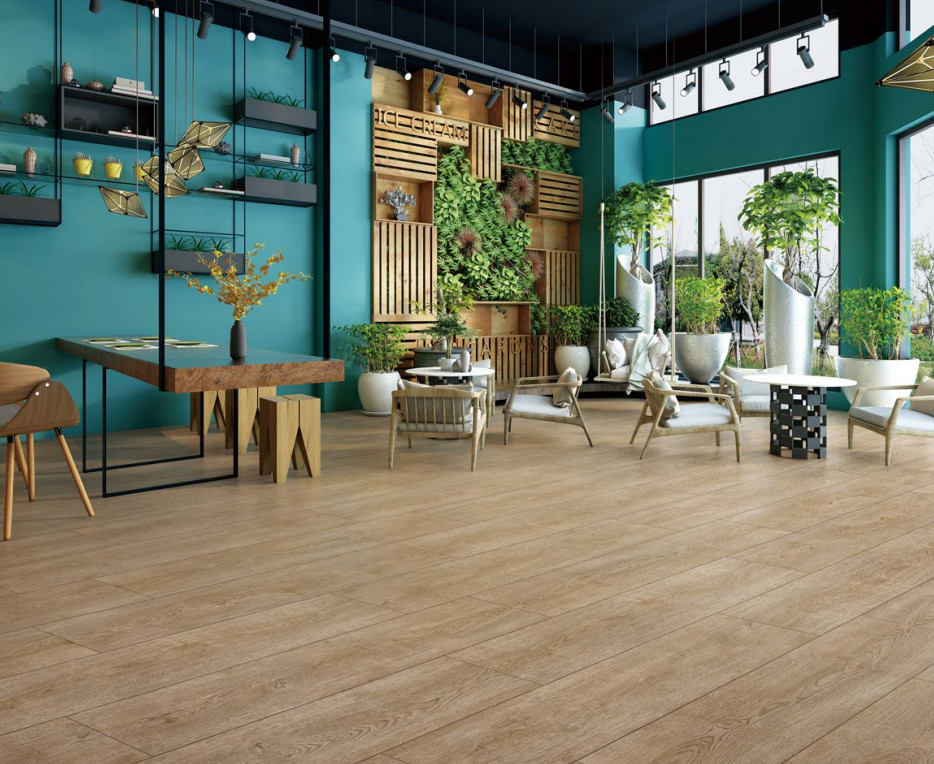 250x1500mm 36Kgs/Box Wooden Porcelain Tiles Beige Cream Oak Tree 9.5mm Thick