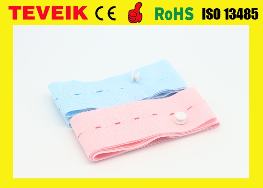 Hot Sale Fetal Abdominal CTG Belts Disposable Latex Free CTG Belt with Button