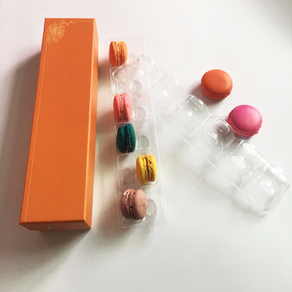 Macaron Takeaway Recyclable Kraft Paper Box Packing With Sliding Drawer