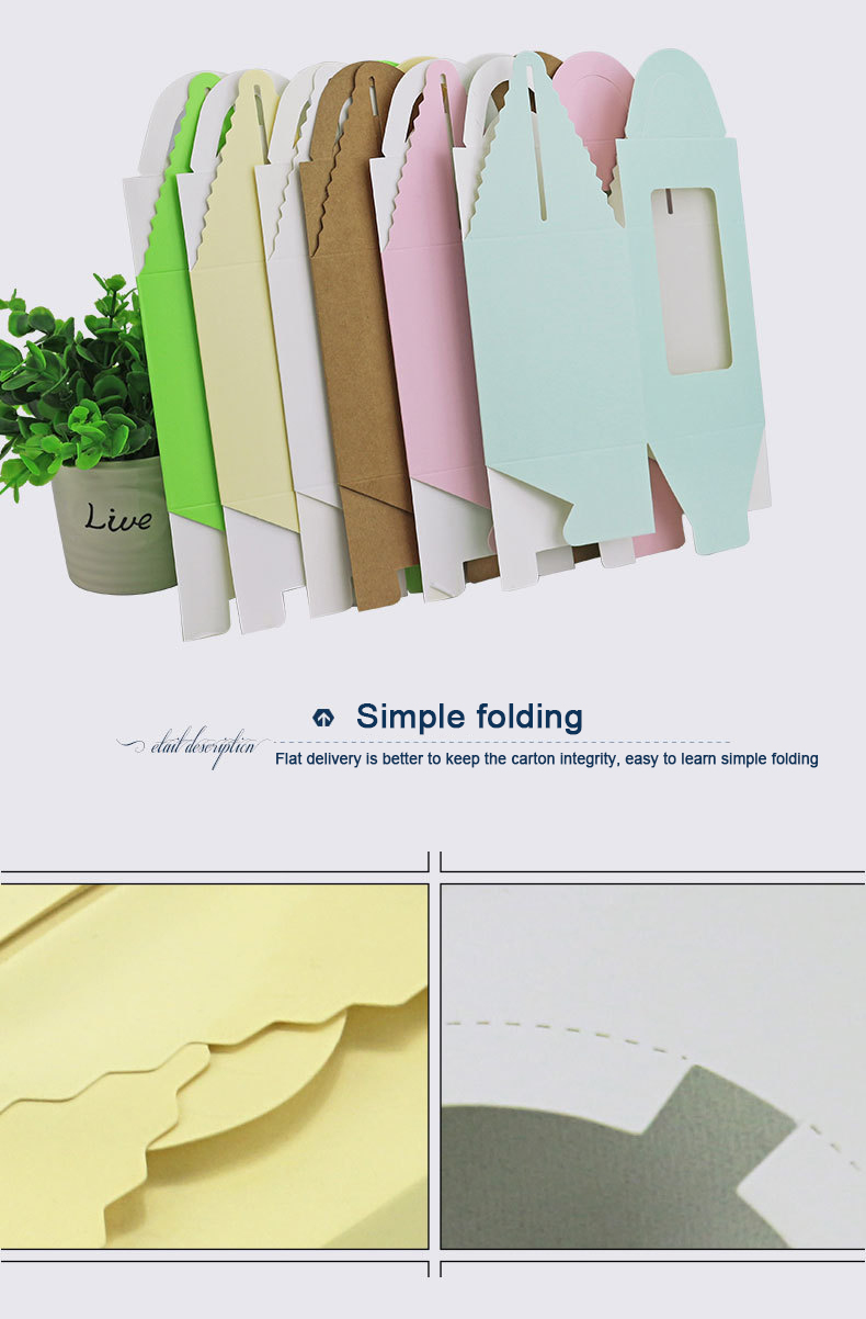 Customized Solid Color Open Window Cake Box For Wedding Pastry Packaging