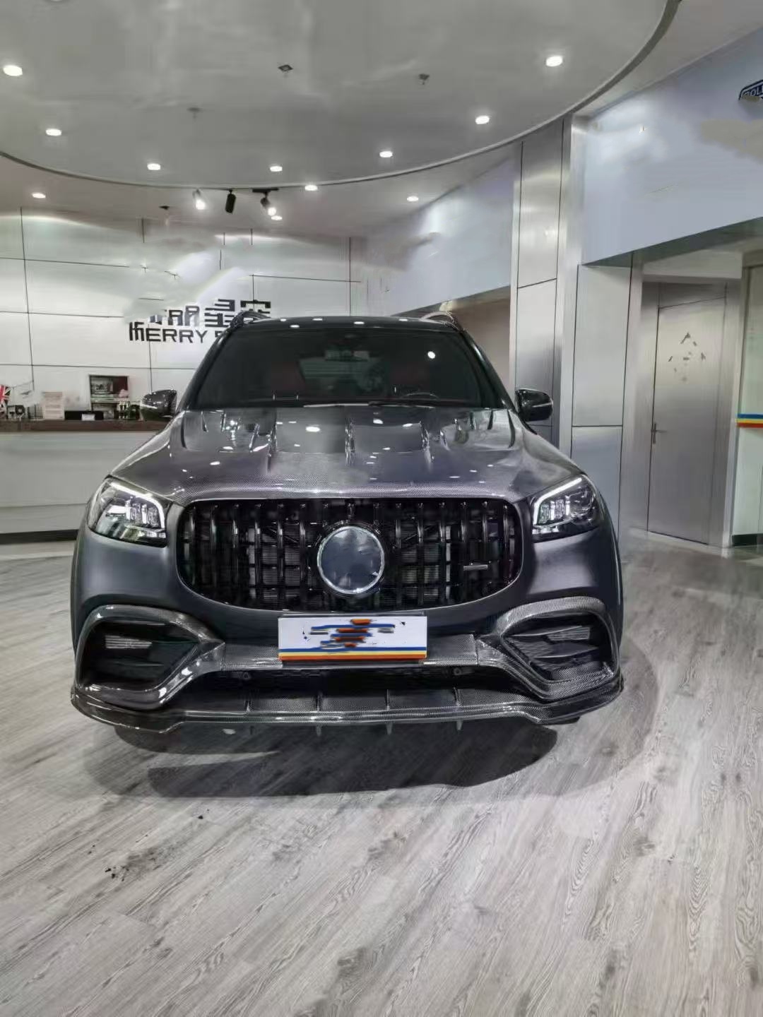 X167 GLS450 Mercedes Benz Body Kit LD Style Carbon Fiber Lip Spoiler Hood