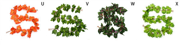 2.3m Fake Ivy Leaves Garland Vine Creeper Grape Foliage Carton Packing