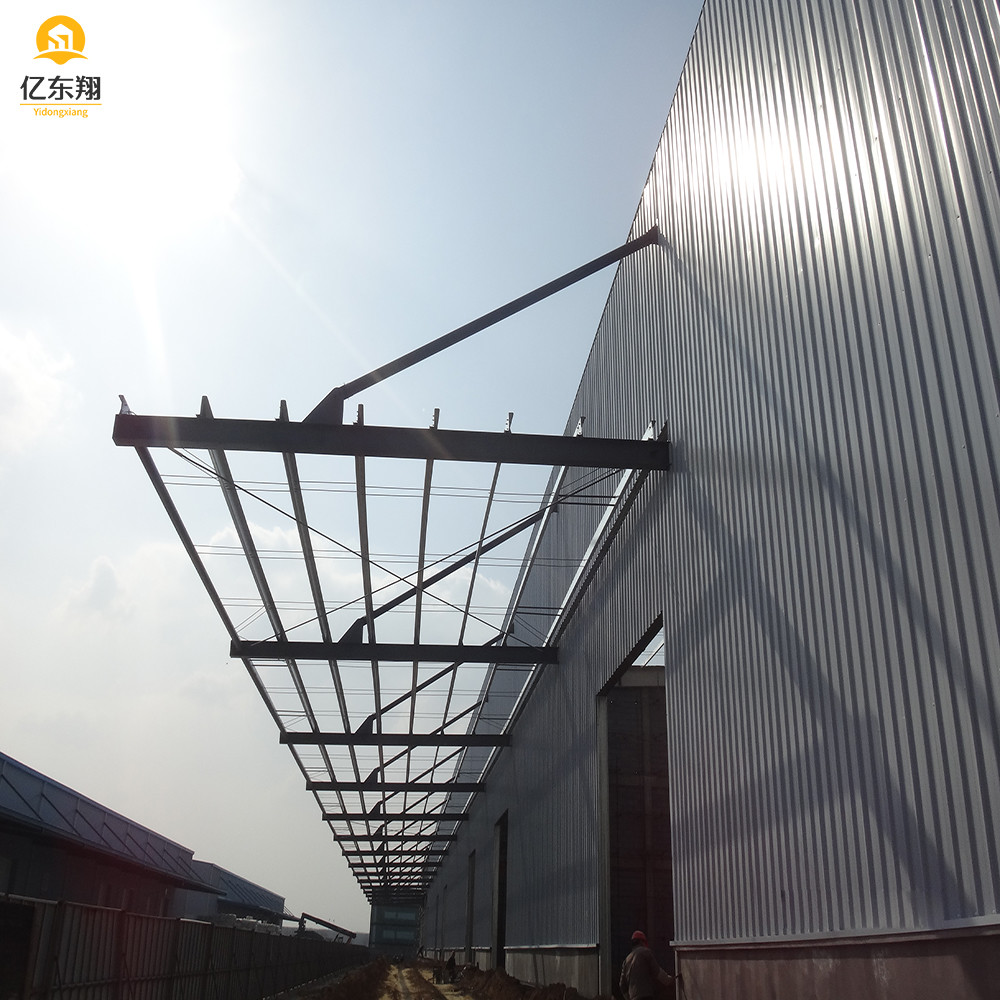 Customizable Steel structure warehouse with H Section Frame and Steel Color Sheet Wall Panel