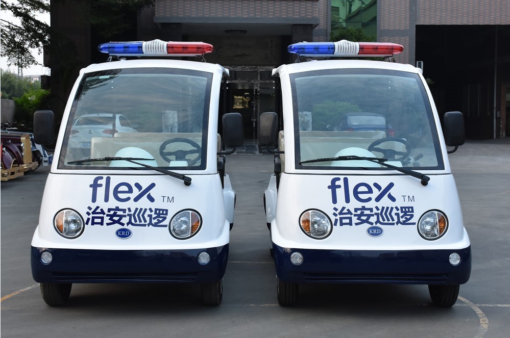 Small Street Legal Electric Security Patrol Vehicles 4 Passengers Four Wheeler