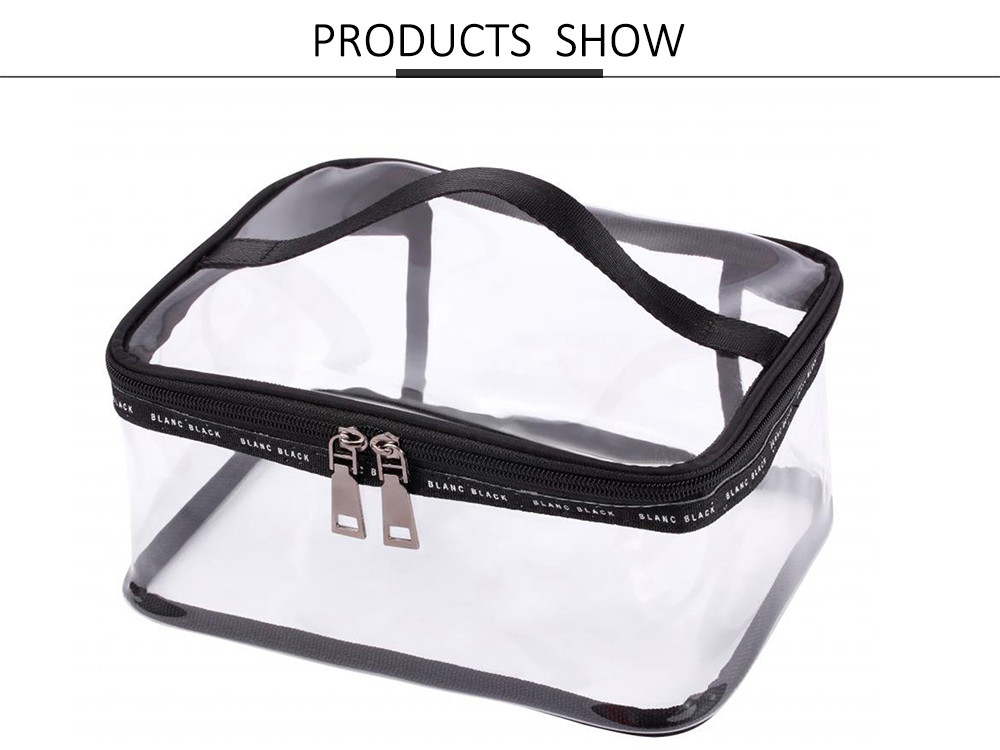 Double Zipper Travel Transparent PVC Cosmetic Bag