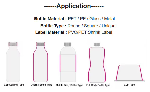 Automatic Juice Bottle Shrink Sleeve Labeling Machine Shrink Label Applicator