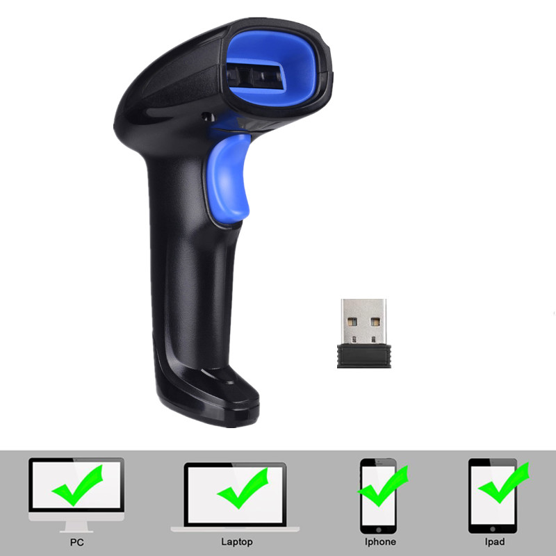 1D CCD Bluetooth Barcode Scanner Wireless For Store Supermarket YHD-1100CB