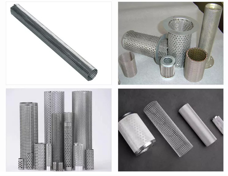 10 Micron 304 Stainless Steel Filter Tube Perforated Metal Cylinder