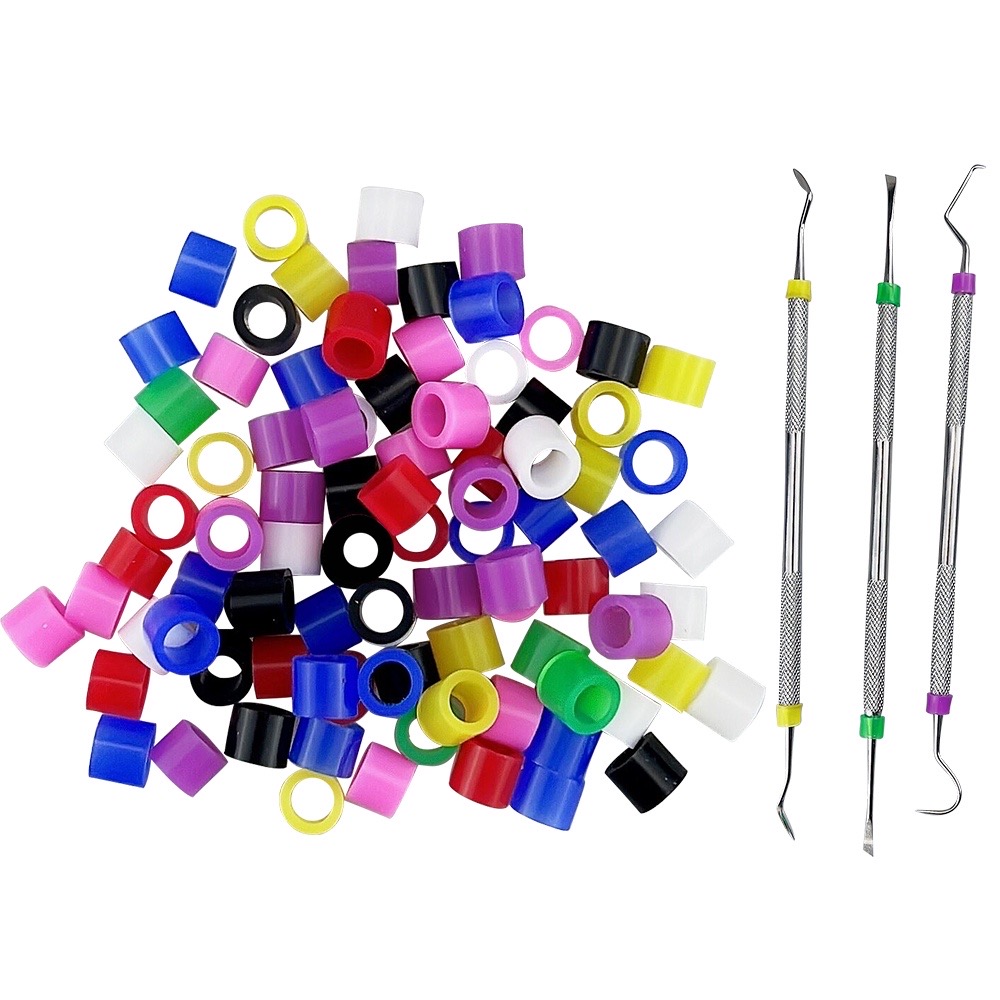 Small Medium Large Dental Silicone Instrument Color Code Rings Optional Color 100pcs/box or 160pcs/box Silicone Class I