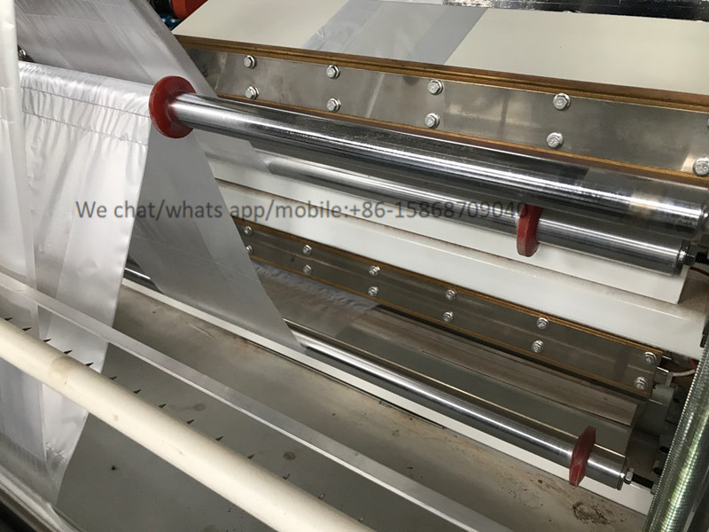 Stepper Motor Sealing Bag Making Machine Heating Sealing Cold Cutting Bottom Two Layer