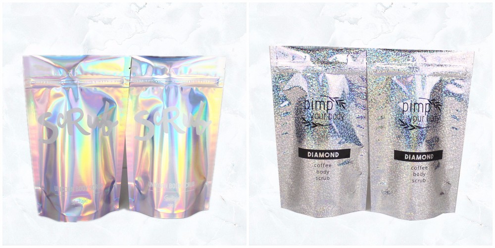 Foil Laminated Laser Custom Hologram Custom Stand Up Pouch Mylar Zipper Bag