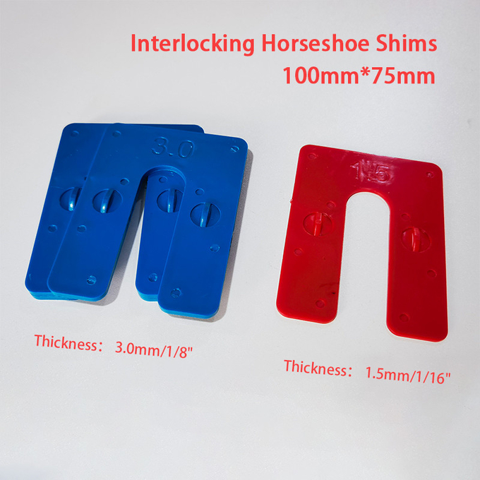 1/16" U Shaped Tile Spacers Plastic Shims for Glass Construction Window Packer Interlocking Horseshoe Shim