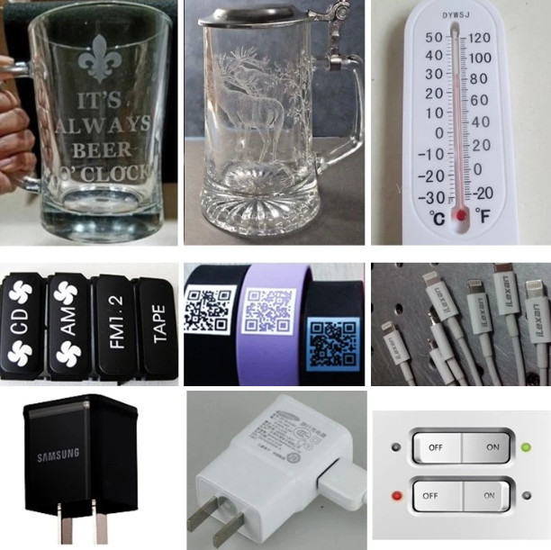 532nm Green Laser Marking Machine For Plastic Glass Inner PCB With QR / Bar Code